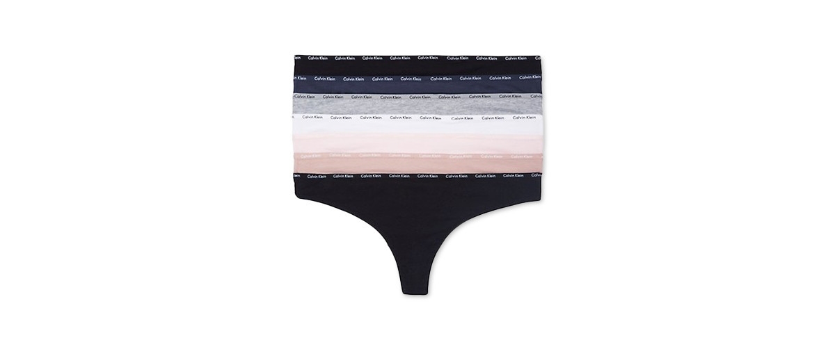 Calvin Klein Women's Signature Cotton 7-Pack Thong Underwear - Black,honey Almond, Nymphs Thigh,speakea | Macy's
