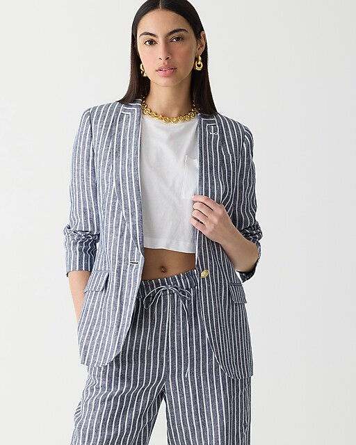 Alfie blazer in striped linen | J. Crew US