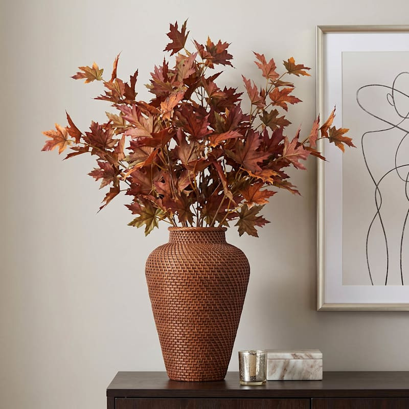 Orange Maple Leaf Stem, 36" | At Home