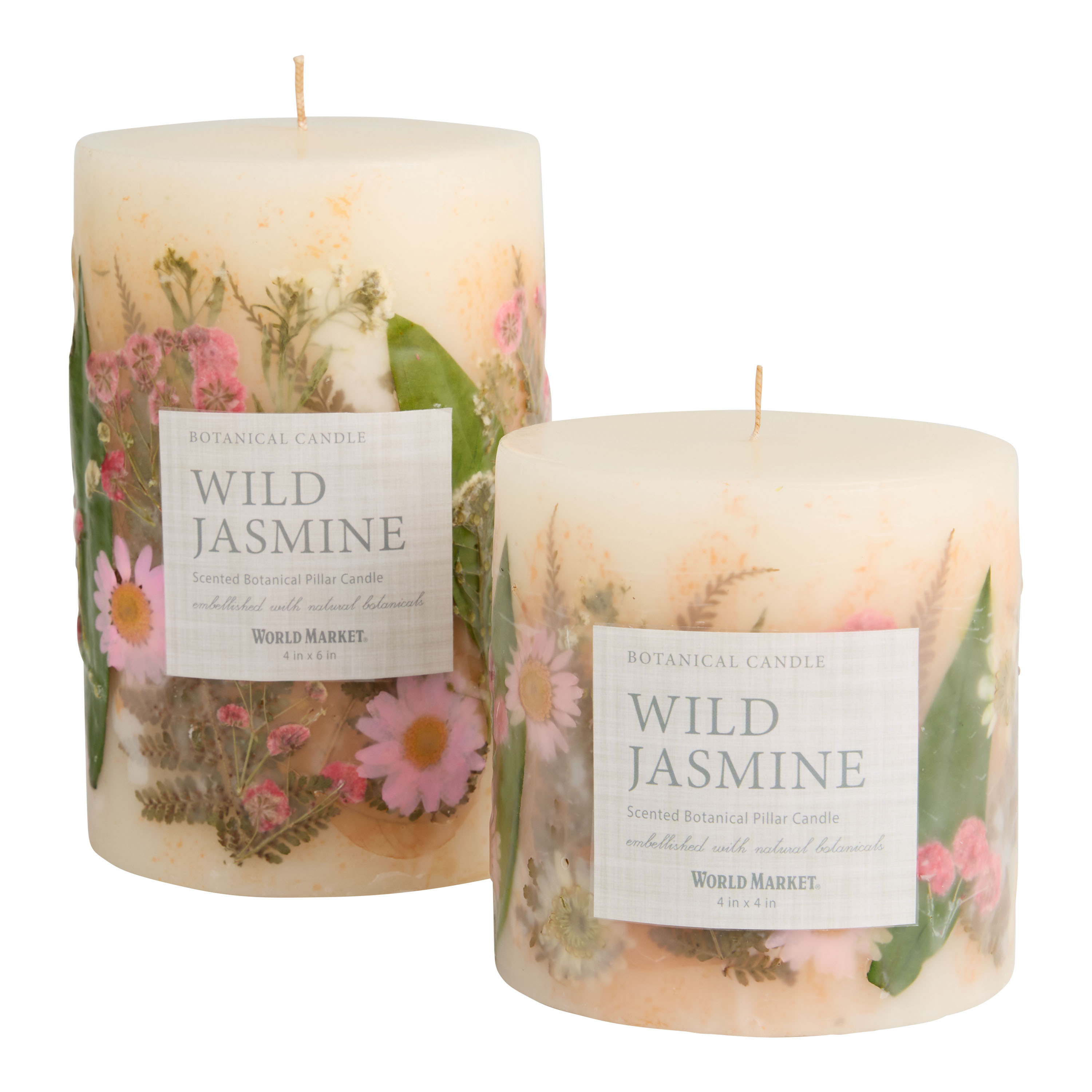 Peony Botanical Inclusion Scented Pillar Candle | World Market