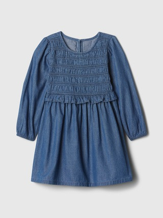 babyGap Chambray Smocked Dress | Gap Factory