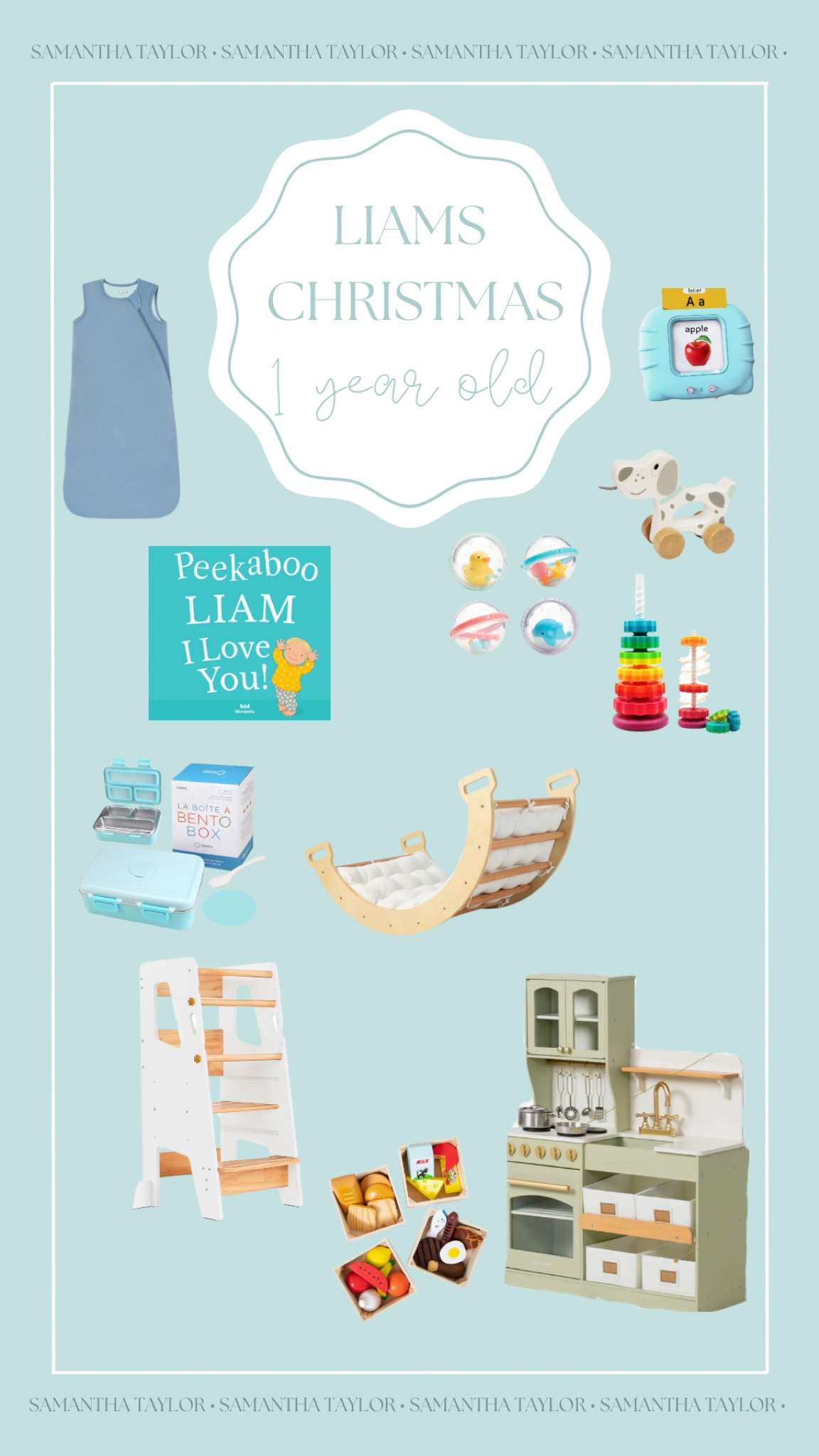 This is my one year olds second Christmas! We are following the (want, wear, need,read) categories this year. Here are the gifts and stocking stuffers we are getting him this year! I can’t wait for Christmas morning! 🎄

His personalized book is from Wonderbly and I ordered his kitchen set from TinyLandUs, I loved the sage green color!

#LTKCyberWeek #LTKGiftGuide #LTKHoliday