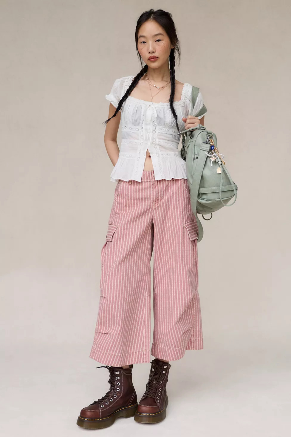 BDG A Cut Above Cropped Wide Leg Pant | Urban Outfitters (US and RoW)