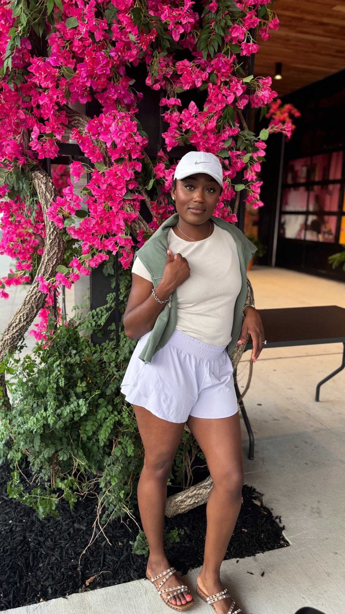 Casual date day vibes exploring DC! 💕 Love this comfy yet put-together look - perfect for walking around the city and discovering new spots. The bougainvillea backdrop was too pretty to pass up! #DateDay #DCExploring #CasualChic #OOTD

#LTKActive #LTKFindsUnder100