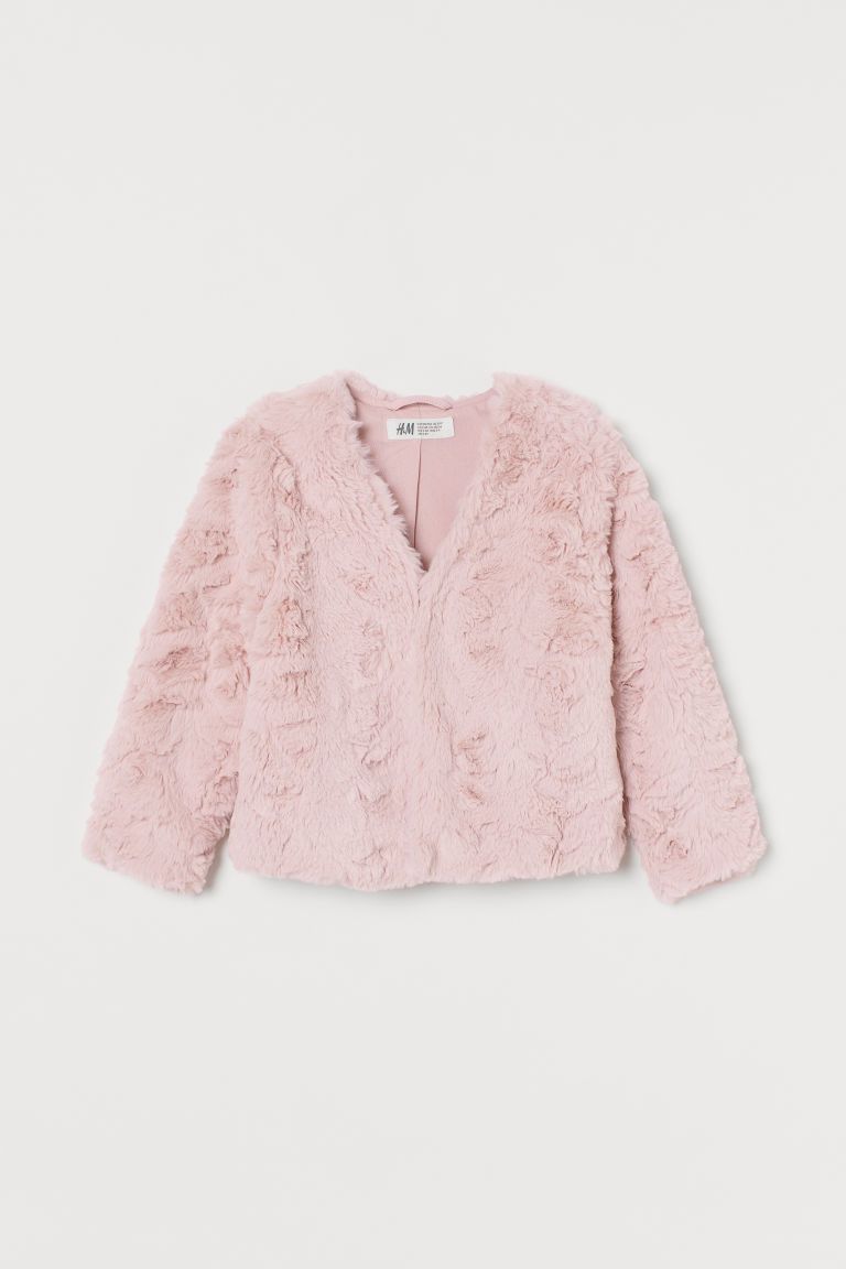 H & M - Faux Fur Jacket - Pink | H&M (US + CA)