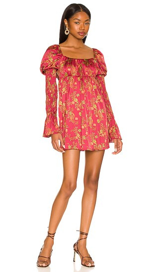 x REVOLVE Brock Mini Dress in Red Floral Multi | Revolve Clothing (Global)