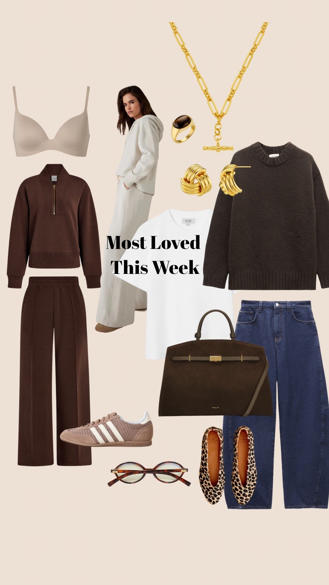 Brown jumper, brown suede bag, brown trainers, suede shoes, barrel jeans, winter outfits, autumn outfits, travel outfit, brown tracksuit 

#LTKuk #LTKautumn #LTKwinter