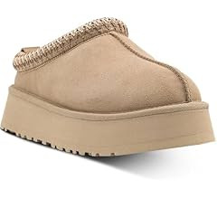 metricfalcon Women's Platform Mini Boots Slippers for Women Indoor Slippers Slip on Fur Fleece Li... | Amazon (US)