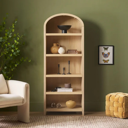 Sitarski Curved Arch 5-Shelf Bookcase