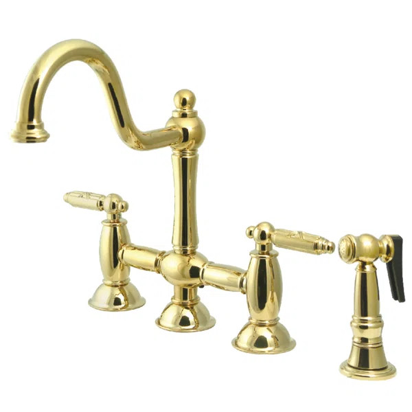 Restoration Bridge Faucet with Side Spray | Wayfair North America