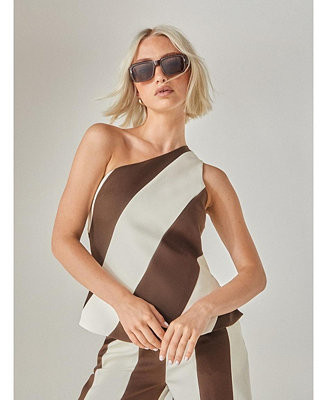 Nasty Gal Women's Stripe Tailored One Shoulder Top - Macy's | Macy's