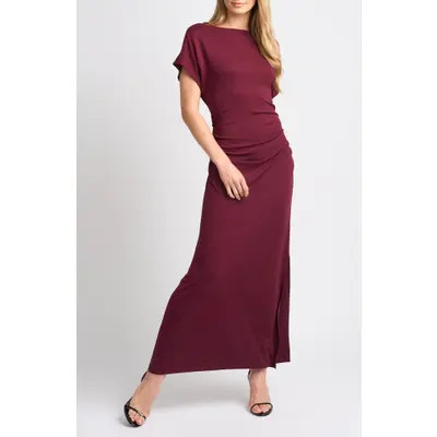halogen(r) Dolman Sleeve Midi Dress in Rich Black at Nordstrom, Size Small | Nordstrom