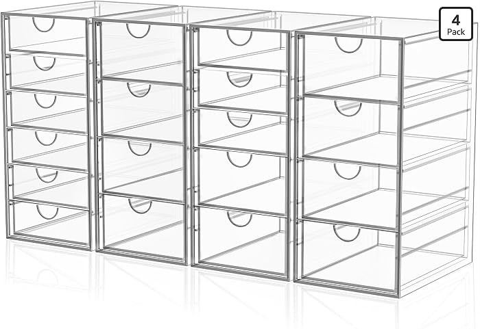 Acrylic Makeup Organizer with 19 Drawers,Storage Drawer Organizer | Amazon (US)