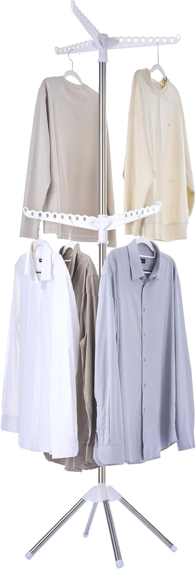 CASAMAYA Clothes Drying Rack Foldable, 74.8 inch 2 Tier Laundry Drying Rack with Rotating Clothes... | Amazon (US)