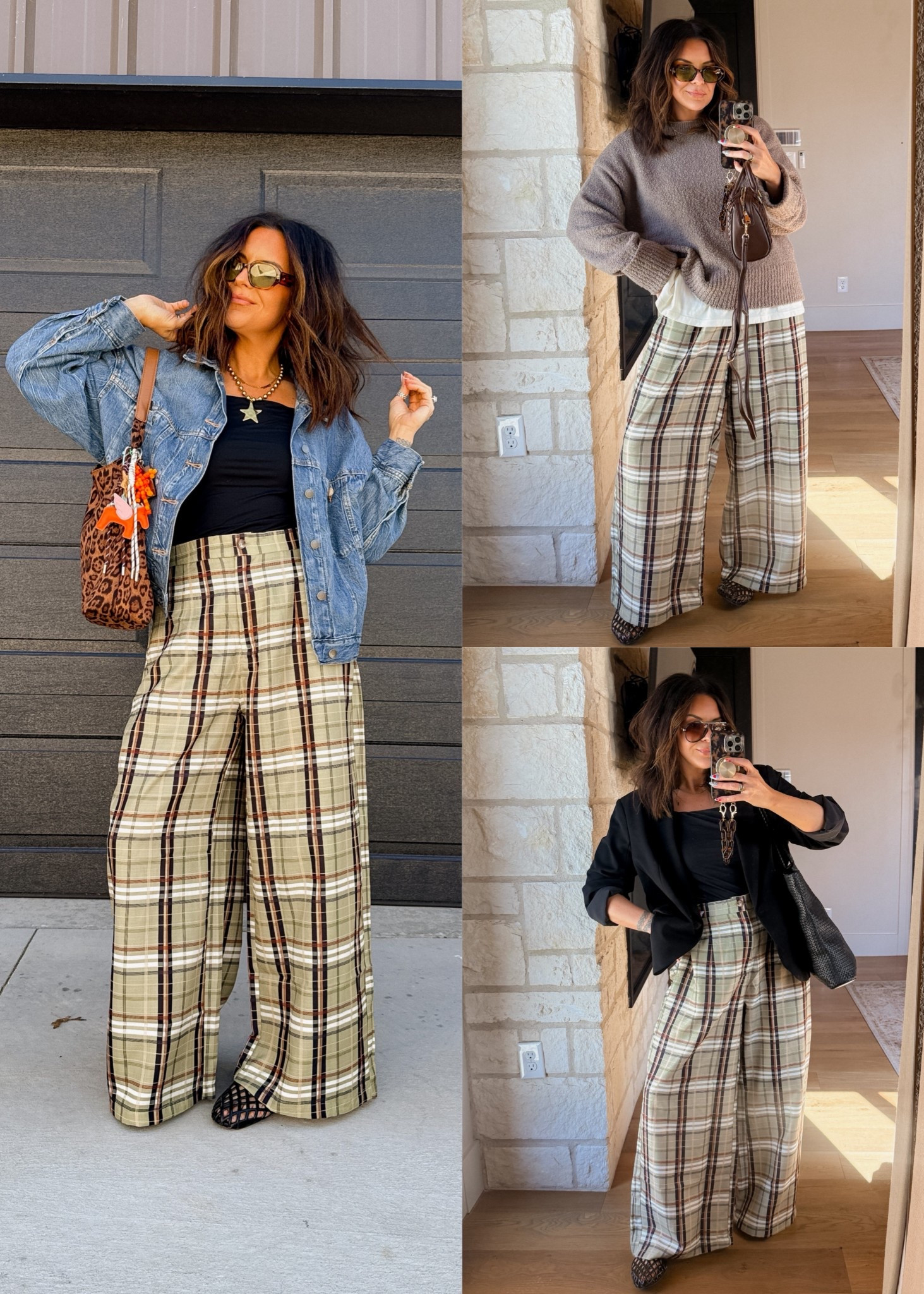 Plaid fun pants!  Dress em up or down!  Such a fun piece!
They run true to size with a stretchy waistband, so don’t size up. 
Tops I’m in an XL
JELLY FLATS ARE A STAPLE!


#LTKootd #LTKgrwm #LTKMidsize