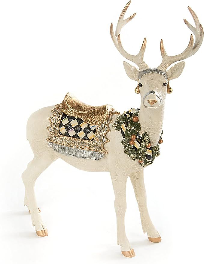 MacKenzie-Childs Winter White Standing Deer Statue, Christmas Decoration for Home | Amazon (US)