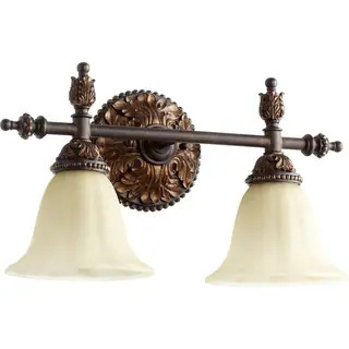 Rio Salado Toasted Sienna and Mystic Silver 2-light Vanity Lighting - Bed Bath & Beyond - 2204113... | Bed Bath & Beyond