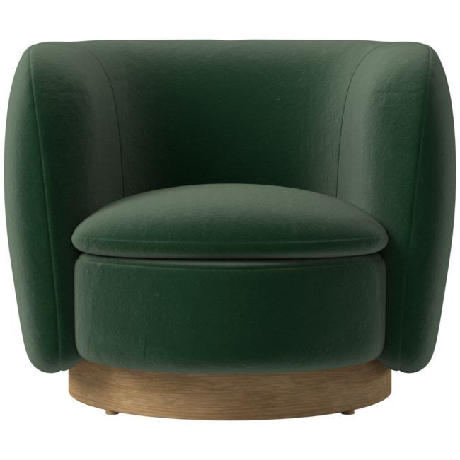 Muir Swivel Chair in Juniper Luca velvet