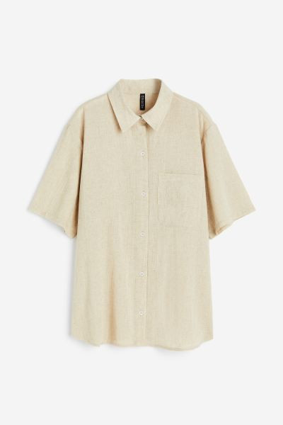 Short-sleeved Linen-blend Shirt | H&M (US + CA)