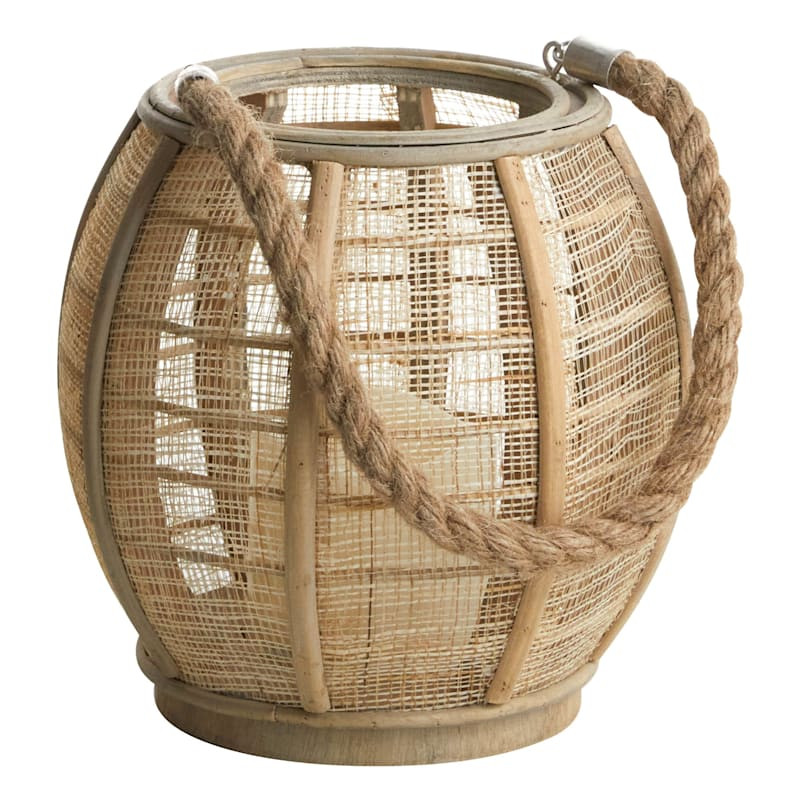 Wood LED Outdoor Lantern, Small | At Home