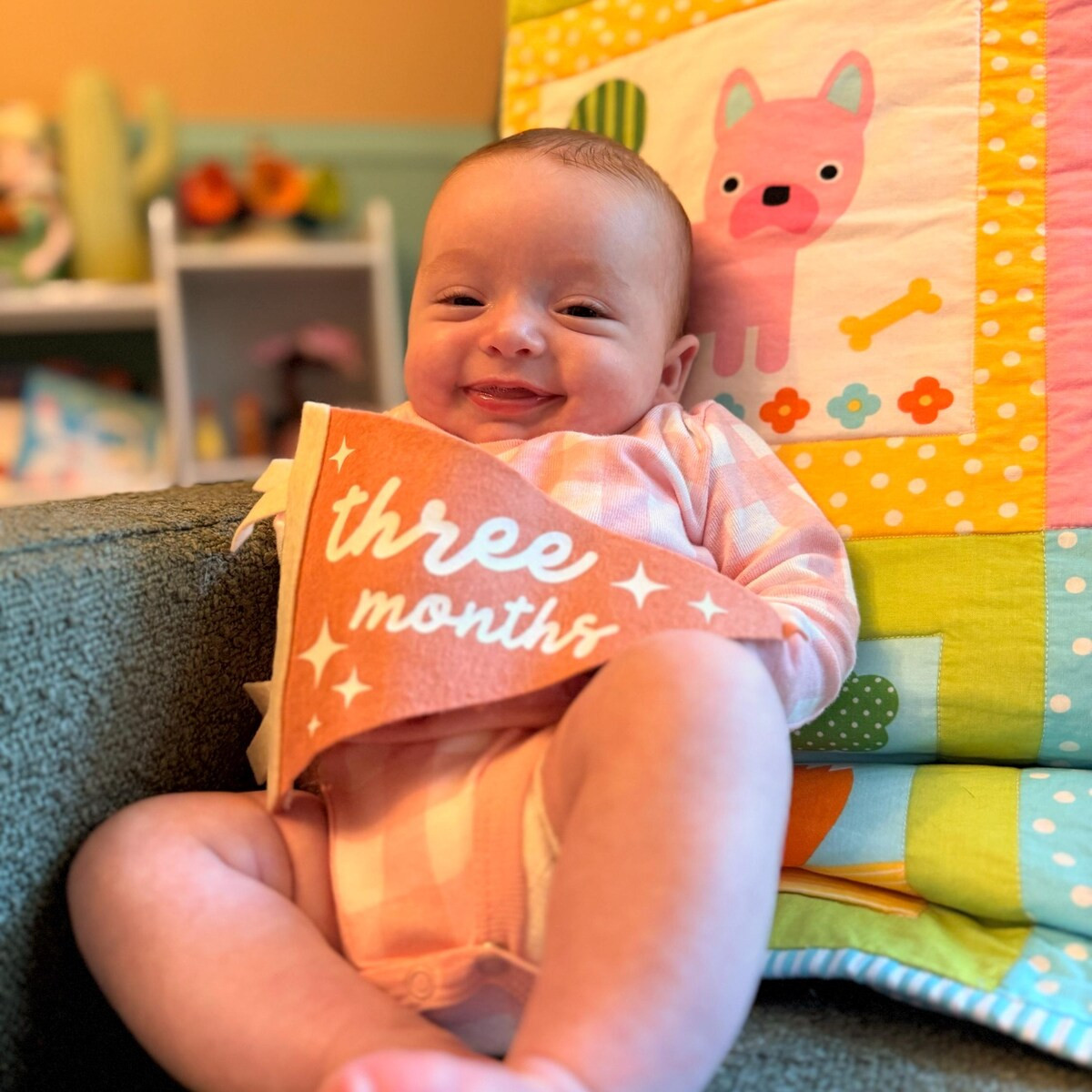 Adorable felt pennant flag name sign for your little one! Use as a newborn photo prop, birth anno... | Etsy (US)
