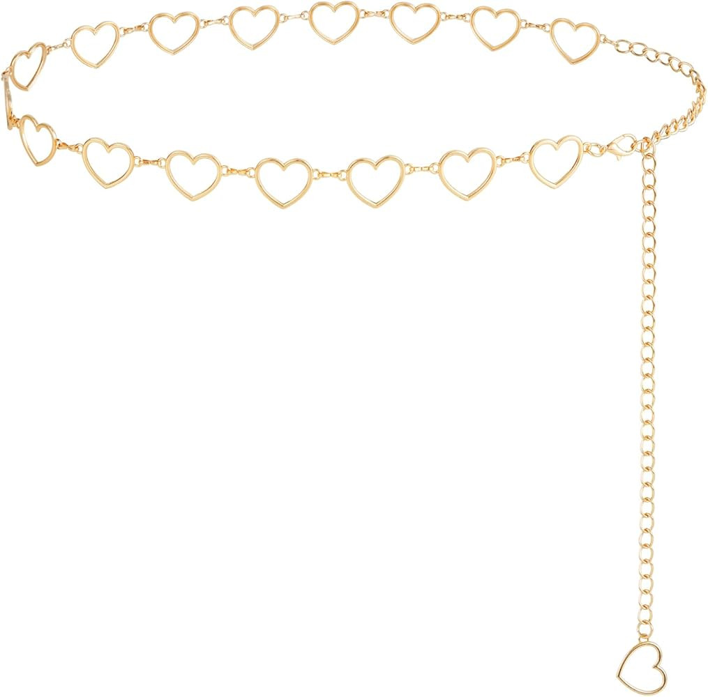 FIORETTO Chain Belt for Women Metal Waist Chain Fashion Multilayer Chain Belts for Dress | Amazon (US)