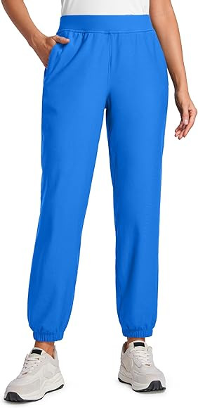 CRZ YOGA Womens Fleece Lined Workout Joggers 28" - Hiking Running Pants Water Resistant Pockets T... | Amazon (US)