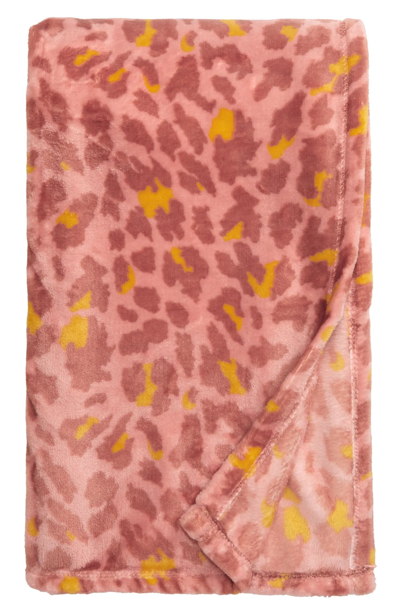 Leopard Print Plush Throw Blanket | Nordstrom