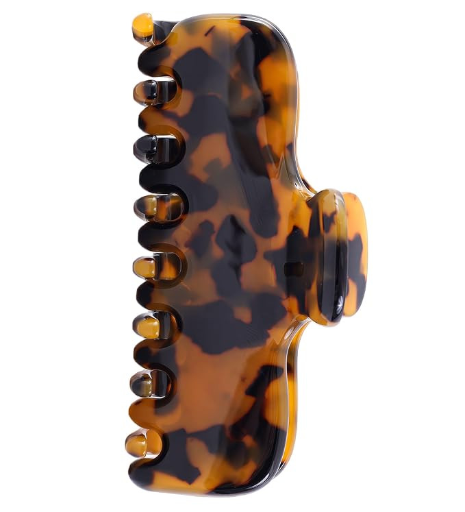 Premium Acetate Hair Claw Clips,3.8 Inch French Style Tortoise Shell Hair Claws for Women Thin Fi... | Amazon (US)