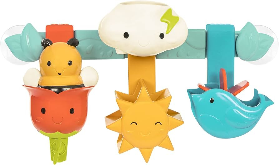 Battat – Baby Bath Toy Bar – Spin N Sort Spout – 6 Removable Pieces and 2 Suction Cups – ... | Amazon (US)