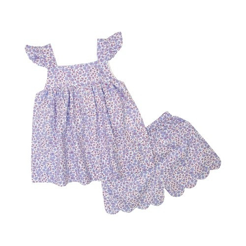 Blue and Red Liberty Scalloped Short Set - Shipping Early June | Cecil and Lou