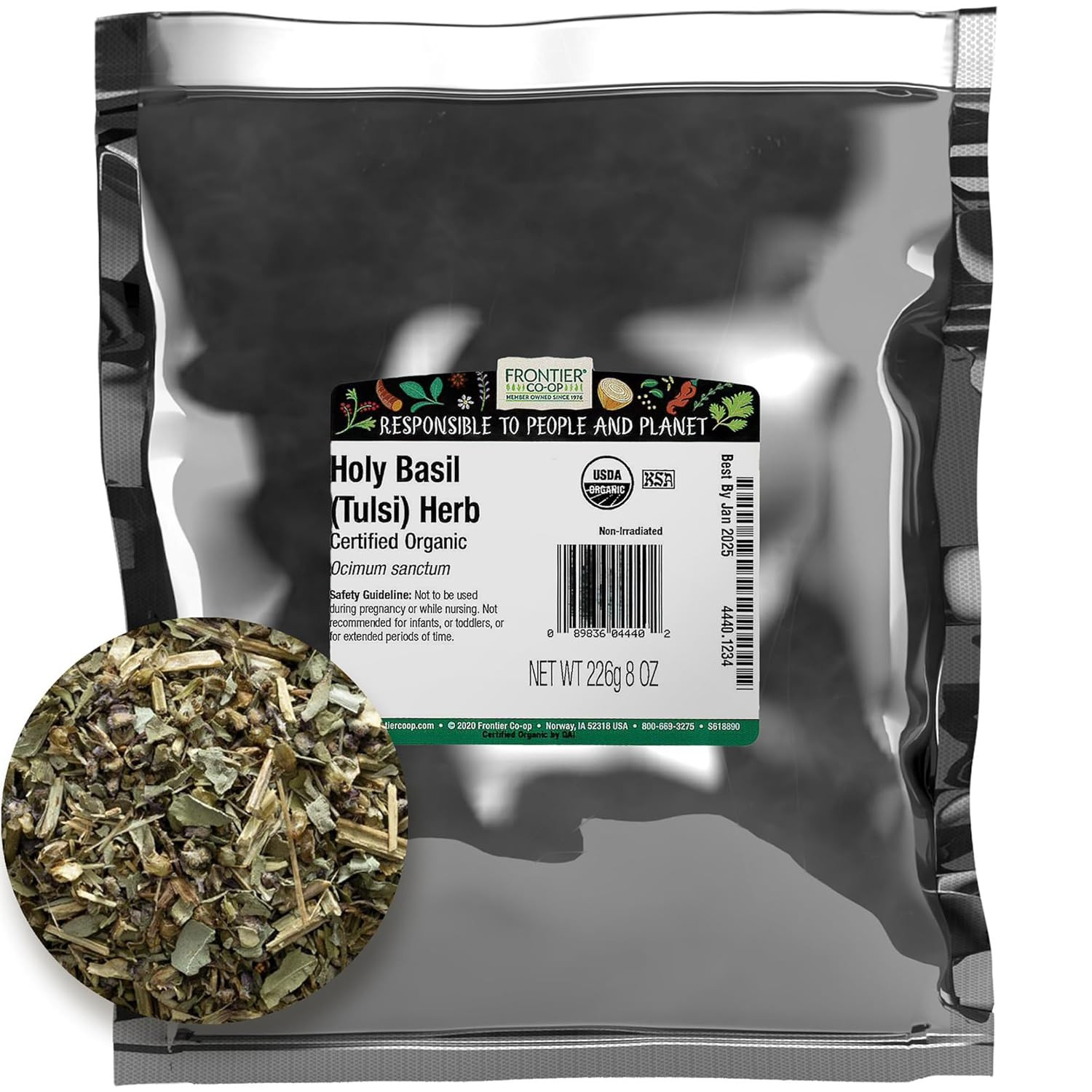 Frontier Co-op Organic Tulsi Holy Basil Herb, 8oz Bulk Bag - Highly Aromatic with Minty Flavor - ... | Amazon (US)