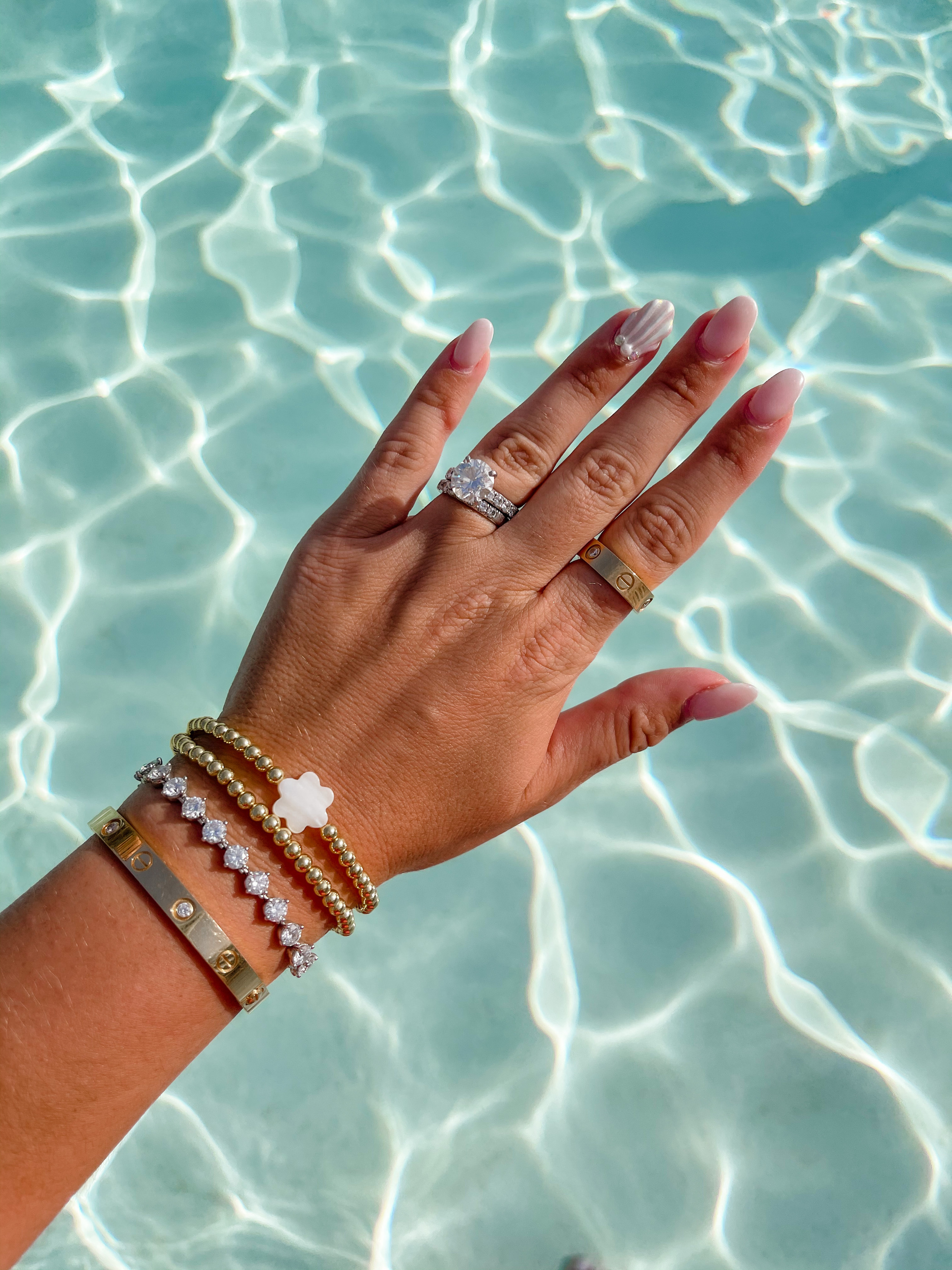 Carolina - Gold Beaded Bracelet 4mm | Lisi Lerch Inc