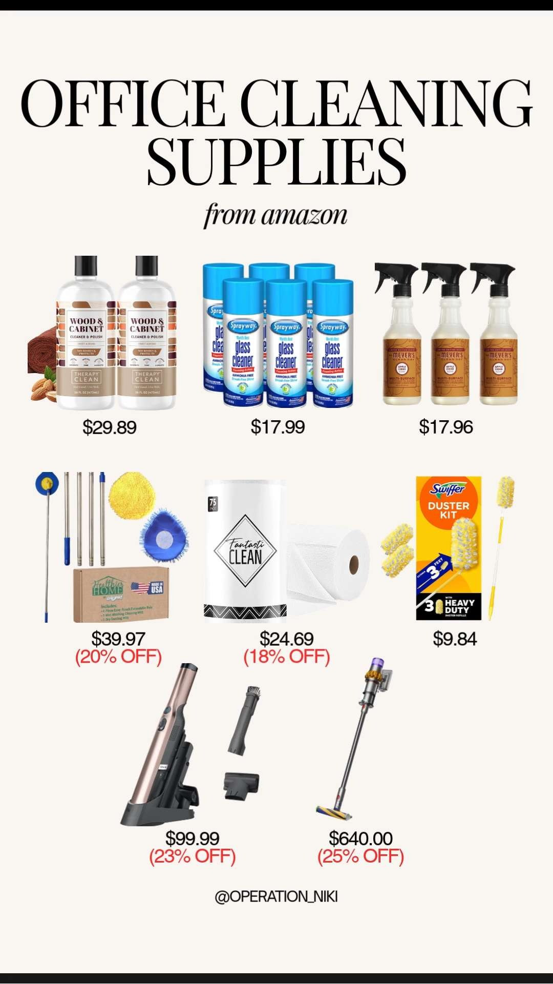 From sanitizing high-touch surfaces to clearing the clutter, a tidy office is the ultimate power move for your workday. ☁️✨

Follow for more @OPERATION_NIKI on IG, TikTok, & Facebook

#OfficeCleaning #CleanWorkspace #Organization Goals #WorkFromHome #OfficeSupplies #CleaningHacks #Productivity #CleanWithMe #OperationNiki 

 #LTKHome