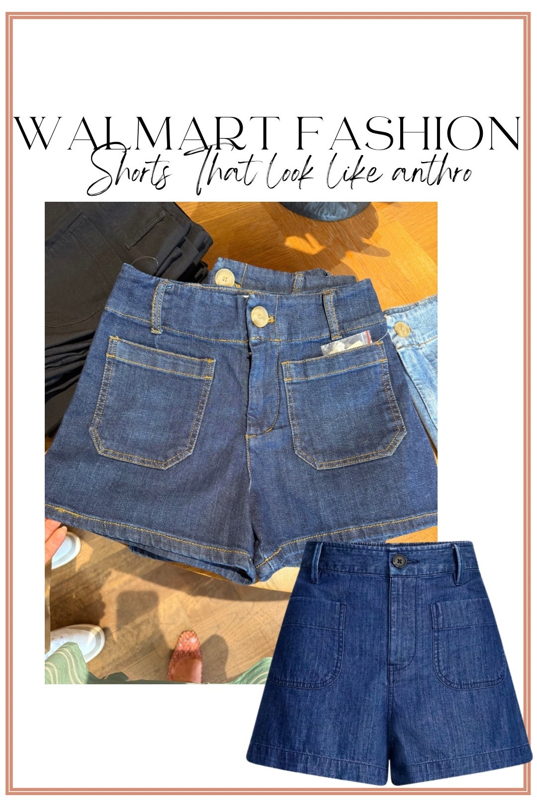 These Walmart denim shorts are giving major Anthro vibes and I cannot believe the price 😍🙌

The patch pocket detail, flattering high-rise fit, and dark wash make these look so much more expensive than they are. They’re one of those pieces that instantly elevate a simple tee, tank, or blouse and will be on repeat all season long.

✨ High-rise fit
✨ Trendy patch pocket detail
✨ Dark wash denim
✨ Easy to dress up or down
✨ Affordable Walmart fashion find

If you’ve been looking for shorts that feel polished but are still comfortable, these are worth adding to your cart. Trust me, they won’t stay in stock for long! 💙

#WalmartFashion #WalmartFinds #DenimShorts #AnthroInspired #AffordableFashion #SummerStyle #SummerOutfits #DenimStyle #WalmartStyle #FashionFinds #OOTD #EverydayStyle #BudgetFriendlyFashion #CasualChic #SummerWardrobe #AffordableStyle #FashionOver30 #WalmartNewArrivals #ClosetStaples #StyleInspiration

#LTKootd #LTKPetite