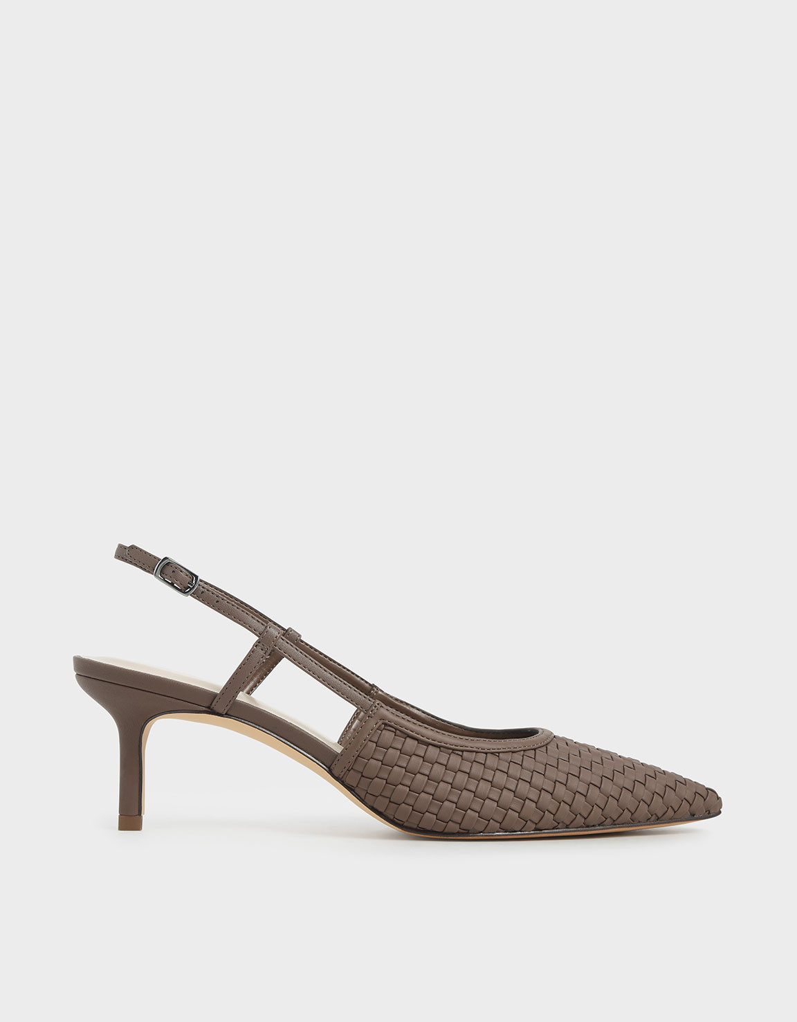 Woven Slingback Pumps
 - Brown | Charles & Keith UK