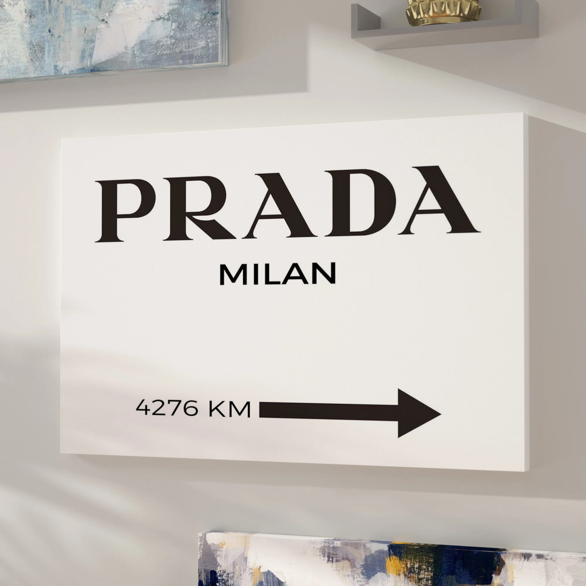 " Fashion And Glam Milan Minimalist Road Signs " | Wayfair North America