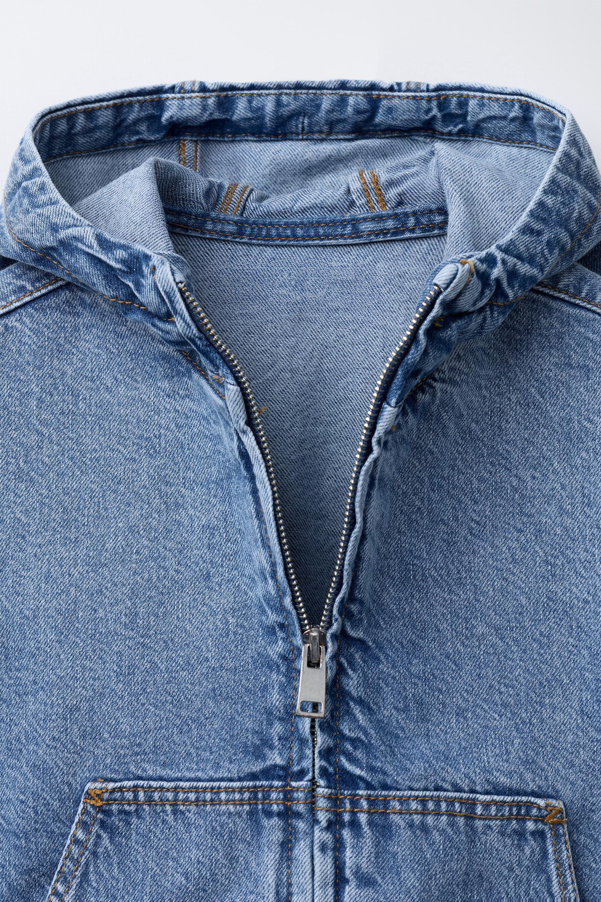 DENIM HOODIE JACKET | Zara UK