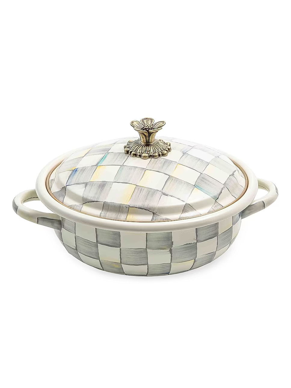 Sterling Check Enamel Medium Casserole Dish | Saks Fifth Avenue