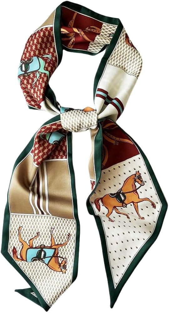 Silk Head Scarf for Hair Fashion Headwrap for Women Lightweight Neck Tie | Amazon (US)