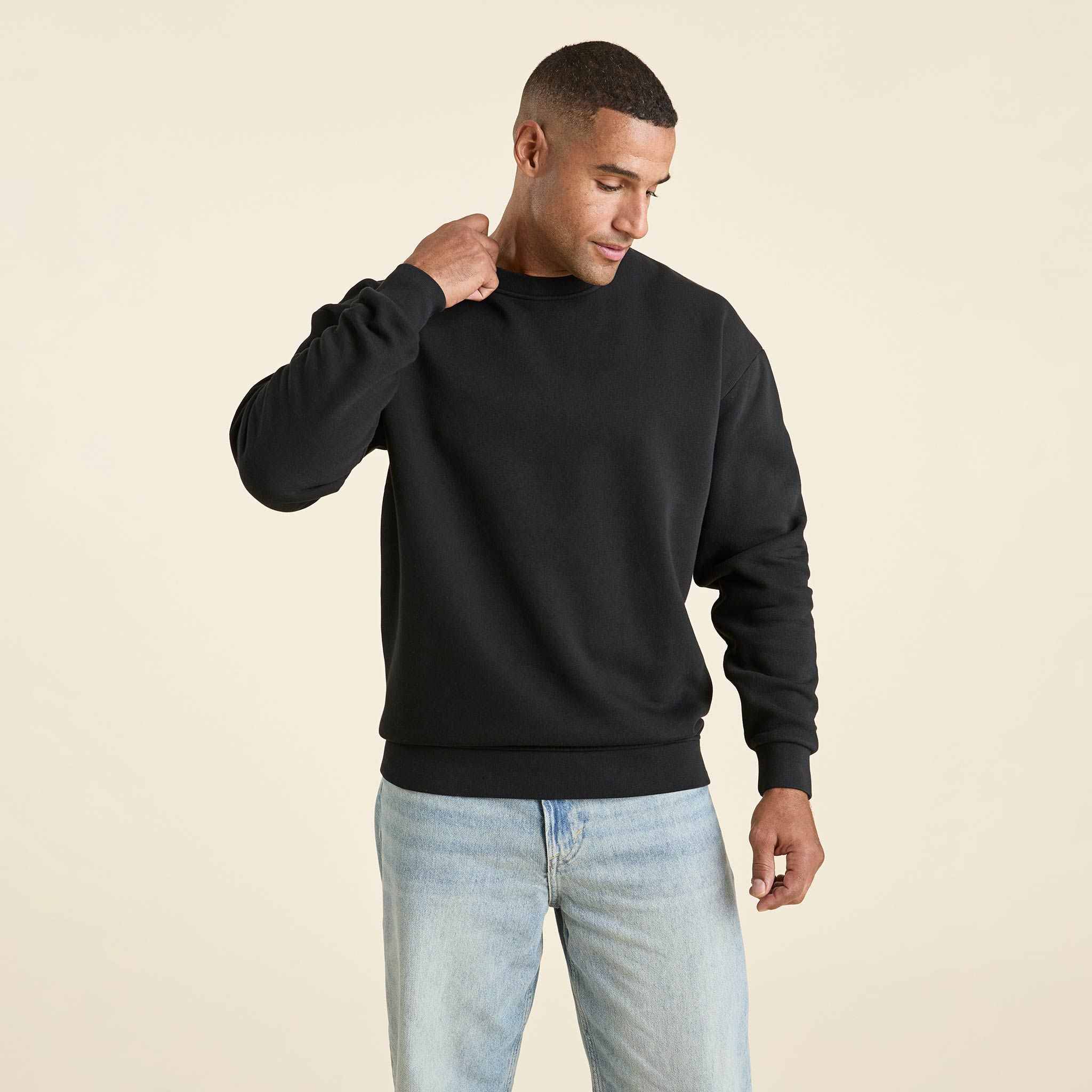 Men's Classic Crewneck Sweatshirt | Black | nuuds