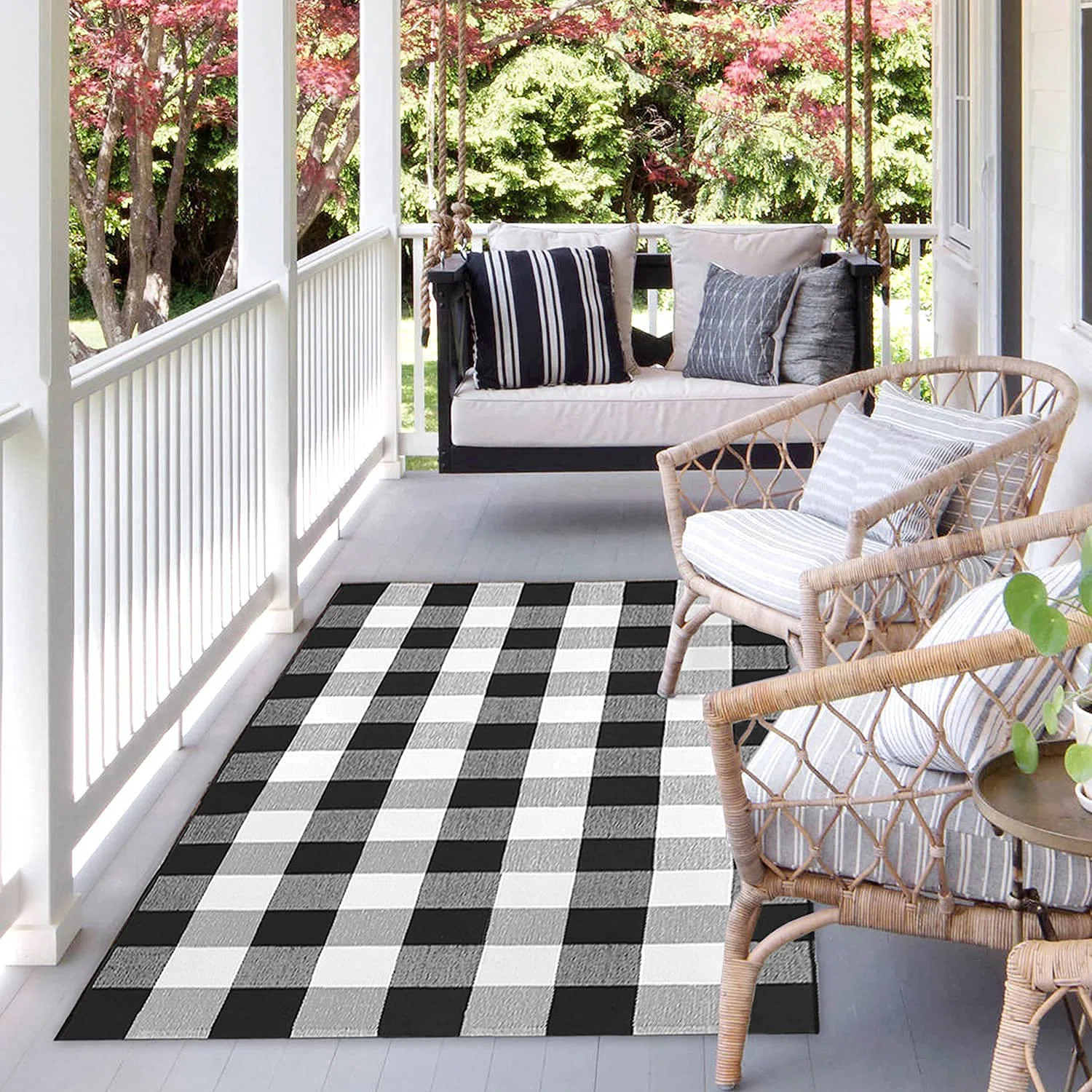 Gracie Oaks Cotton Machine Washable Plaid Rug | Wayfair | Wayfair North America