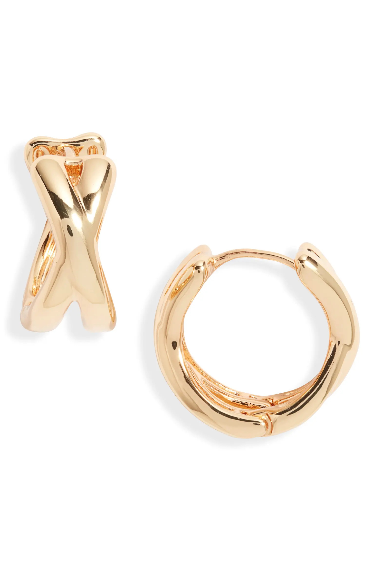 Demi Fine Crisscross Huggie Hoop Earrings | Nordstrom | Nordstrom