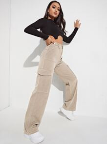 SHEIN High Waist Side Pocket Jeans | SHEIN