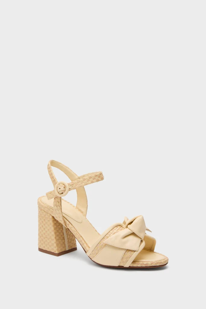 Creamy Maxi Clarita Padded Raffia 75 Heels | Tuckernuck (US)