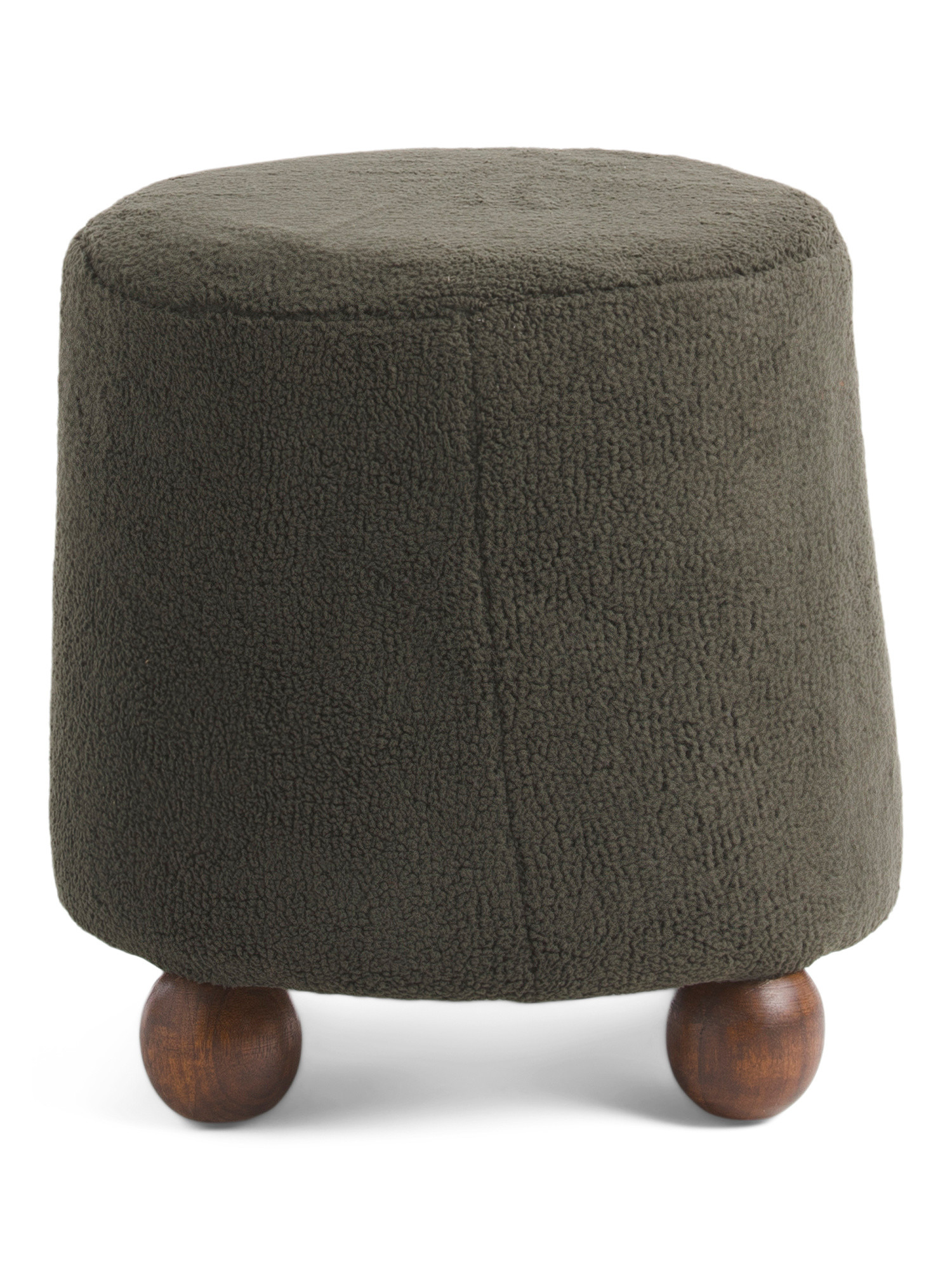 16in Boucle Ball Foot Ottoman | The Global Decor Shop | Marshalls | Marshalls