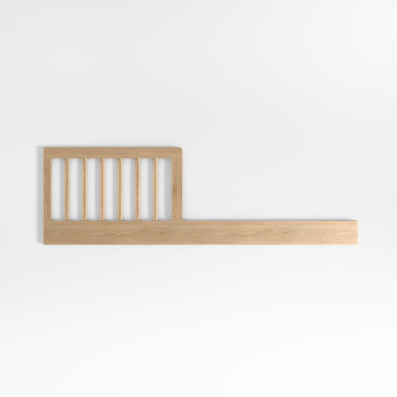 Bodie Natural Oak Wood Toddler Bed Rail | Crate & Kids | Crate & Barrel