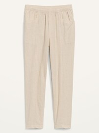 High-Waisted Cropped Linen-Blend Pants for Women | Old Navy (US)