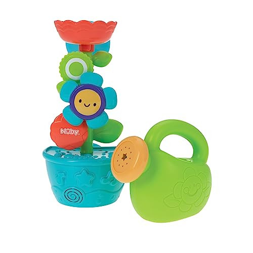 Nuby Flow N' Grow Garden Bath Toy with Flower and Watering Can - Baby Bath Toy for Boys and Girls 18+ Months - Toddler Bath Suction Cup Toy Attaches to Shower Wall | Amazon (US)