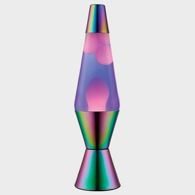 LAVA 14.5" Iridescent Chrome Novelty Table Lamp: Hand-Painted, Electric Wax Motion Light for Teens | Target